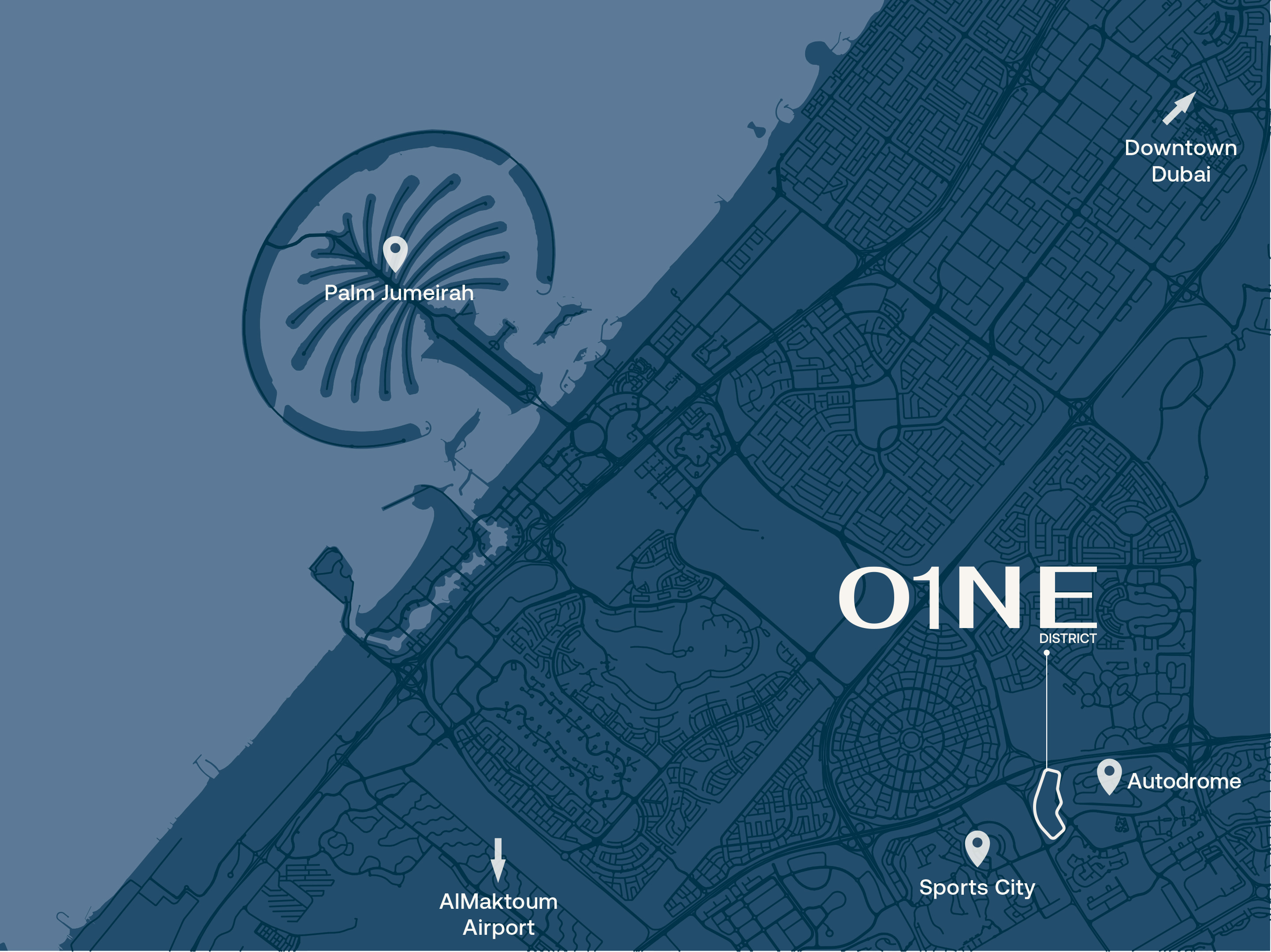 O1NE District location map